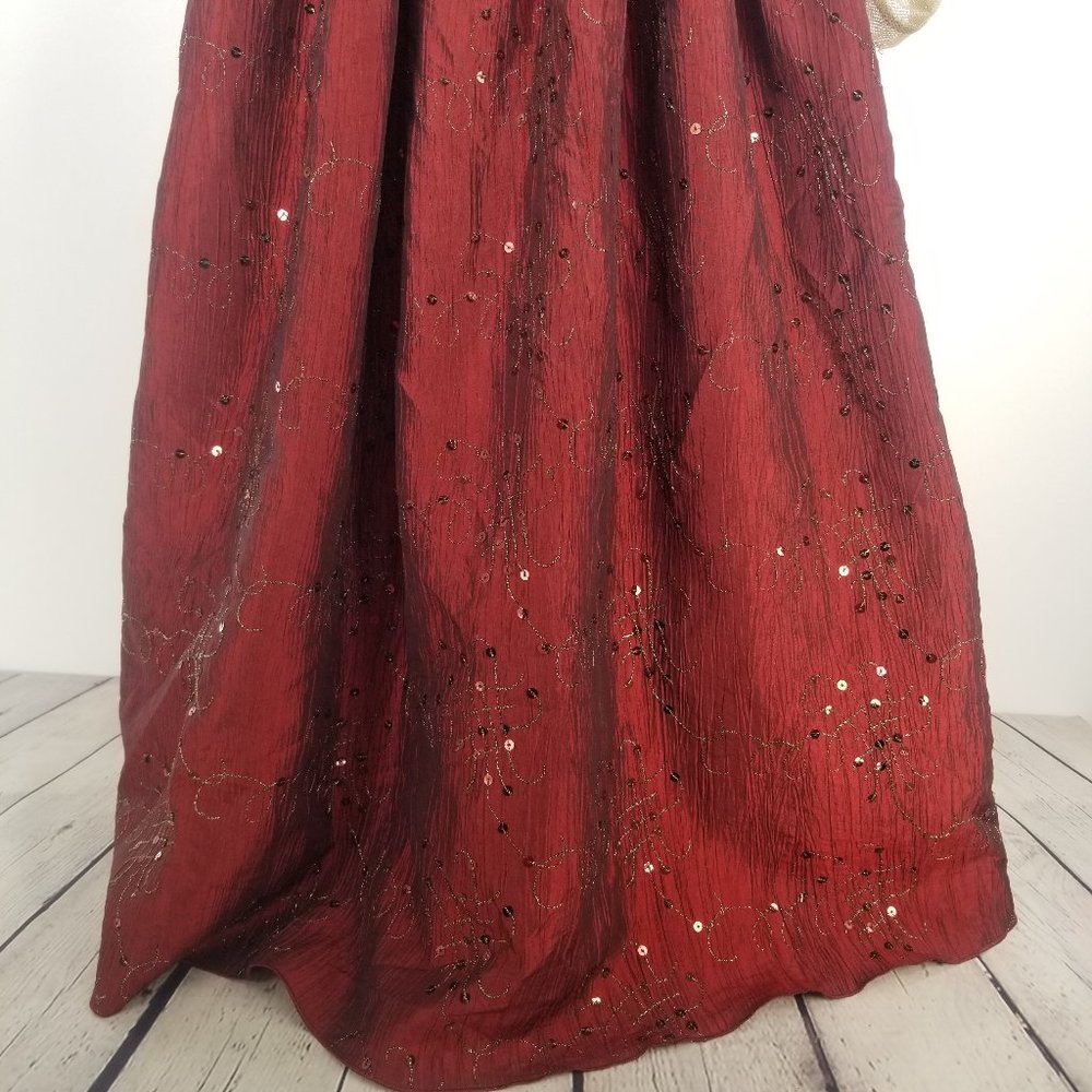 🌵 Emily West Formal Dress Burgundy Taffeta - Picture 4 of 8